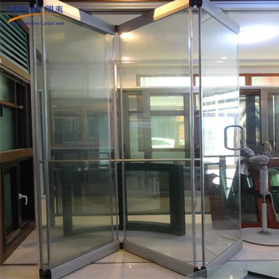 Hoofdmateriaal Glas Frans ontwerp Aluminium frame Dubbel gehard glas Bi vouwdeur