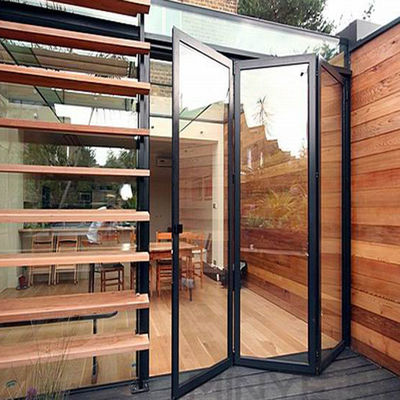 Geluidsisolatie Aluminium vouwdeur met 4 panelen Aluminium scherm deur in modern ontwerp