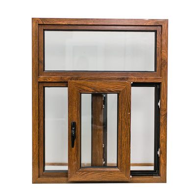 Swing open stijl klassieke stijl hout aluminium bekleding ramen met UPVC raam glas