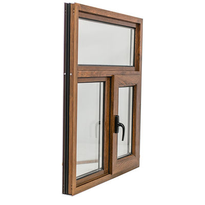 Swing open stijl klassieke stijl hout aluminium bekleding ramen met UPVC raam glas