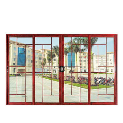 Glasdeur Houtgraan aluminium schuifdeuren met dubbelgehard glas en goed afdichting