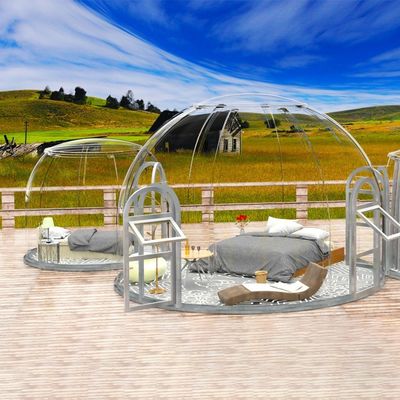 Transparante prefab Dome Huis voor Resort Bubble Tent in Shanghai 6M*H3.25M Grootte