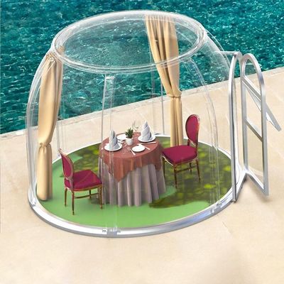 Transparante prefab Dome Huis voor Resort Bubble Tent in Shanghai 6M*H3.25M Grootte