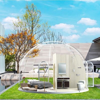 Transparante prefab Dome Huis voor Resort Bubble Tent in Shanghai 6M*H3.25M Grootte