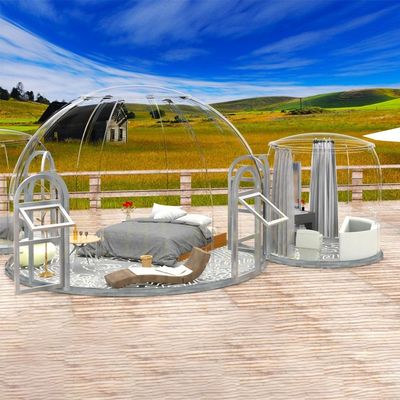 Transparante prefab Dome Huis voor Resort Bubble Tent in Shanghai 6M*H3.25M Grootte