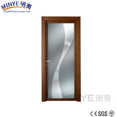 Elegante interieurontwerp Aluminium badkamer deur met ventilatie en houten kleur optie