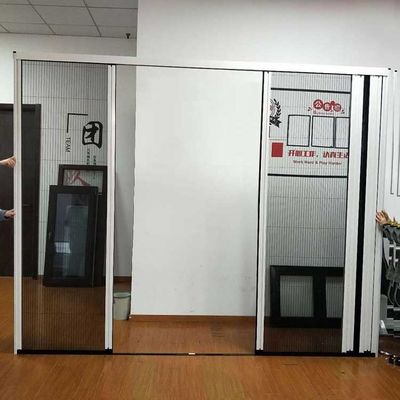 Feature Customized High Transmission Pleated/Folding Mesh Trackless Sliding Aluminium Screen Door