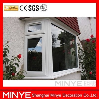 Double glazen Double gehard glas Swing Out PVC Bay Vinyl Windows voor residentiële