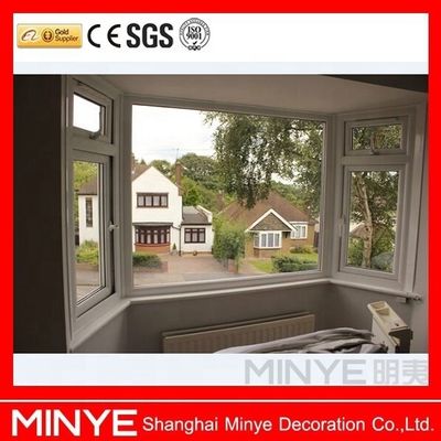 Double glazen Double gehard glas Swing Out PVC Bay Vinyl Windows voor residentiële