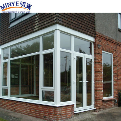UPVC-profiel Plastic Frame Franse stijl patio ramen en deuren voor duurzaamheid buiten