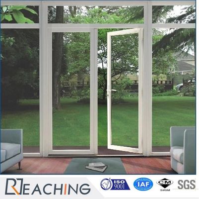 Australië standaard PVC Front French Glass Casement deur met zijde licht buiten