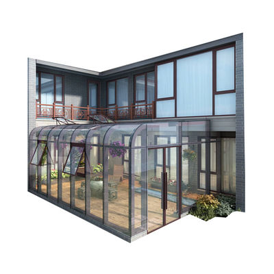 Aluminiumprofiel frame Wintertuin met dubbel glas en driehoekige dakvorming