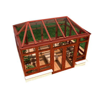 Aluminiumprofiel frame Wintertuin met dubbel glas en driehoekige dakvorming