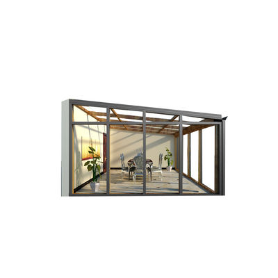 Aluminiumprofiel frame Wintertuin met dubbel glas en driehoekige dakvorming