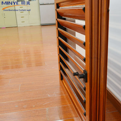 Buitenste luiken Jalousie Windows geluidsdichte houten aluminium luivers voor de prestaties