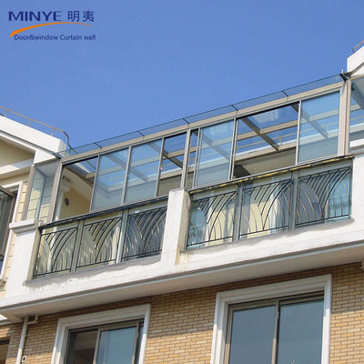 Buiten Solarium met aangepaste grootte Aluminium gebogen glas en aluminium legering