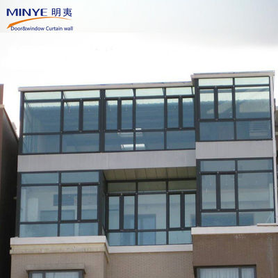 Buiten Solarium met aangepaste grootte Aluminium gebogen glas en aluminium legering