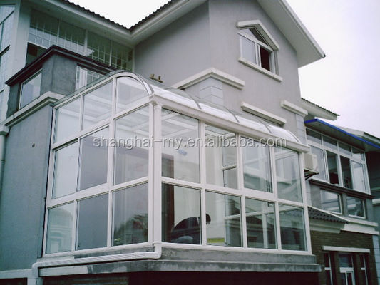Wintertuin platte dak gevormd aluminium zonnekamer met aangepaste grootte uit Shanghai
