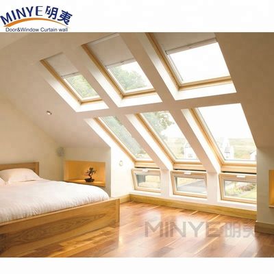 Aluminium Verticaal Open Huis Skylight Maan Dak Vensters met Glasvezel Screen Net