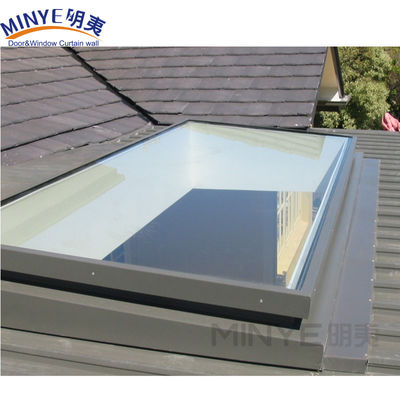 DAKVINDELSCHARM HANGEN OPEN POEDERGECOTEERD aluminium dakraam met 5mm 9A 5mm glas