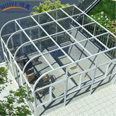 Aanpasbaar ontwerp Sterk geprefabriceerd glazen huis/aluminium zonnekamer/conservatorium