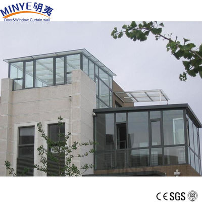 Aanpasbaar ontwerp Sterk geprefabriceerd glazen huis/aluminium zonnekamer/conservatorium