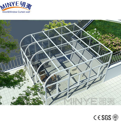 Verbeter je huis met Shanghai Minye's groen geharmoniseerde glazen wintertuin zonnebaden