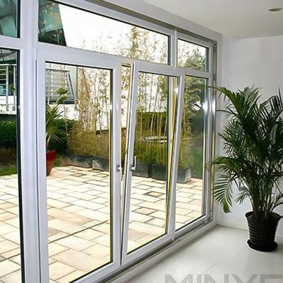 Tilt Turn Function PVC Plastic Interieur Geboogde toegangsdeur voor veiligheid
