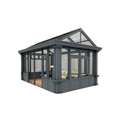 Aluminiumframe en glaspaneel geprefabriceerde thermische pauze zonnekamer voor kas