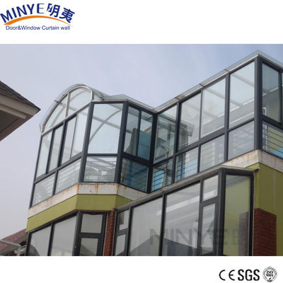 Aluminiumframe en glaspaneel geprefabriceerde thermische pauze zonnekamer voor kas