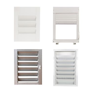 Moderne design Buitenhoek Aluminium Louvers Metalen ramen met dubbele beglazing