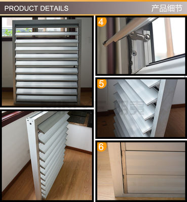 Moderne design Buitenhoek Aluminium Louvers Metalen ramen met dubbele beglazing