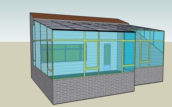 Folding Screen Aluminiumlegering en Glas Zonnekamer Op maat Verschillende vormen