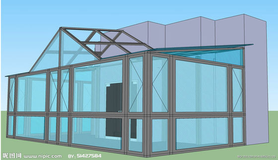 Folding Screen Aluminiumlegering en Glas Zonnekamer Op maat Verschillende vormen