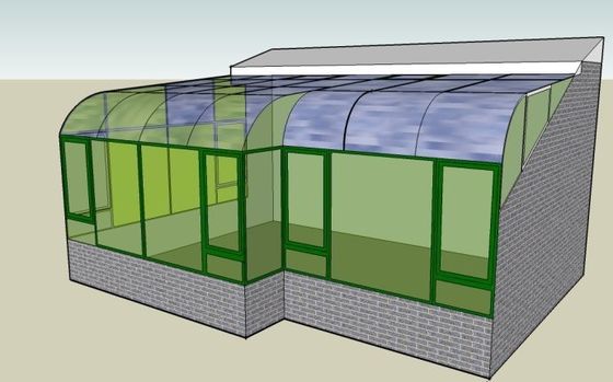 Folding Screen Aluminiumlegering en Glas Zonnekamer Op maat Verschillende vormen