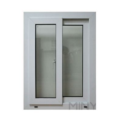 Commerciële Positie Op maat gemaakte kleuren schuifvenster UPVC met glasvezel masjesysteem