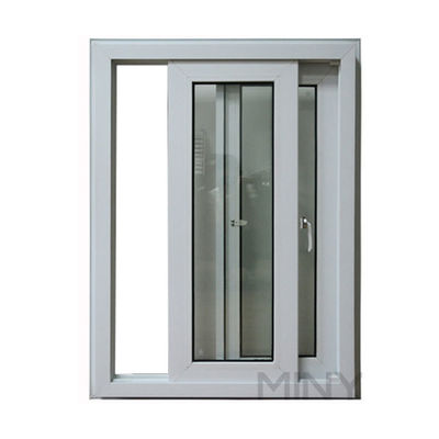 Commerciële Positie Op maat gemaakte kleuren schuifvenster UPVC met glasvezel masjesysteem