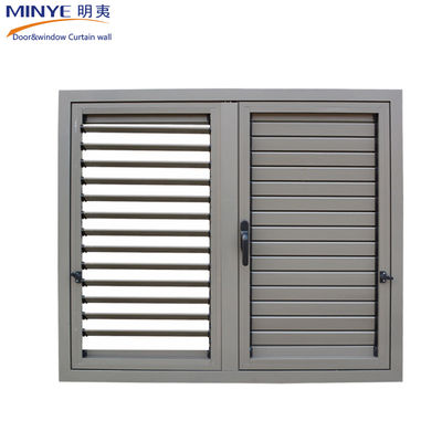 Aluminium frame sluiter luwer venster met krukapparatuur en aangepaste kleuren