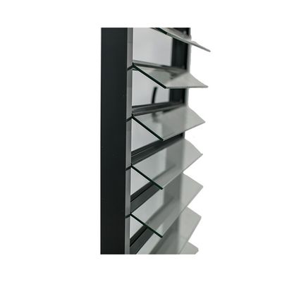 Moderne ontwerp enkelvoudig dubbel geharmoniseerd laag-E jaloezie raam aluminium frame