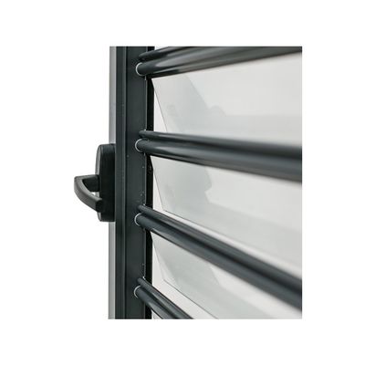 Moderne ontwerp enkelvoudig dubbel geharmoniseerd laag-E jaloezie raam aluminium frame