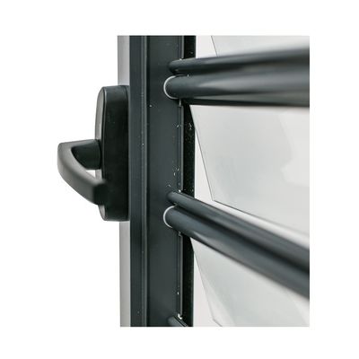 Moderne ontwerp enkelvoudig dubbel geharmoniseerd laag-E jaloezie raam aluminium frame