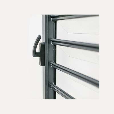 Moderne ontwerp enkelvoudig dubbel geharmoniseerd laag-E jaloezie raam aluminium frame