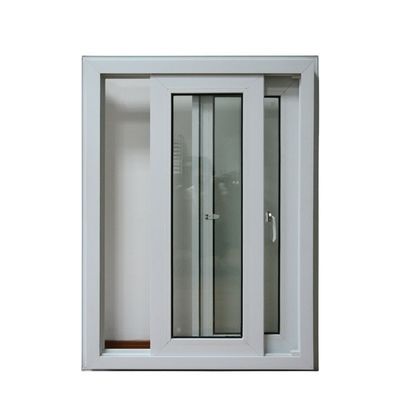 Winddichte functie Dubbel schuifglas UPVC Verticale ramen met energiebesparend voordeel