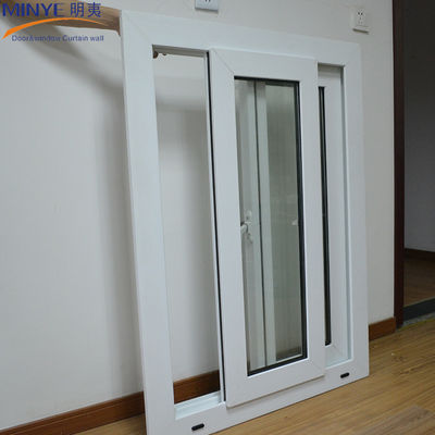 Winddichte functie Dubbel schuifglas UPVC Verticale ramen met energiebesparend voordeel