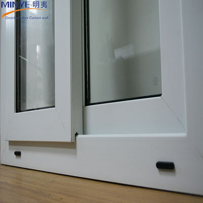 Winddichte functie Dubbel schuifglas UPVC Verticale ramen met energiebesparend voordeel