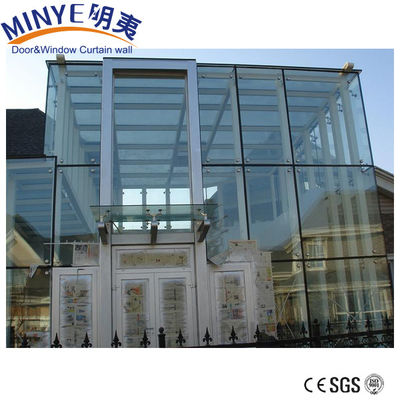 Commerciële gebouwen Aluminiumcomposite wandpaneel voor gebogen glazen gordijnwand