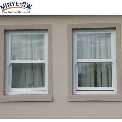 Shanghai Vinyl Verticaal Schuifvenster met 1,2 mm versterkt staal en hardware