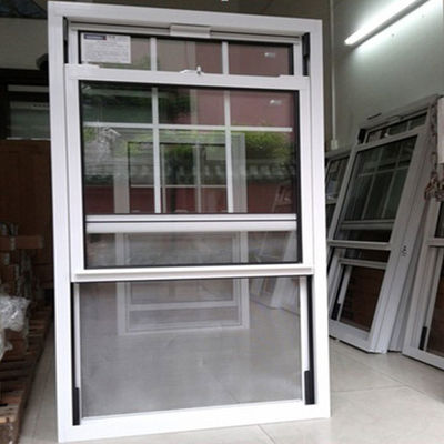 Shanghai Vinyl Verticaal Schuifvenster met 1,2 mm versterkt staal en hardware