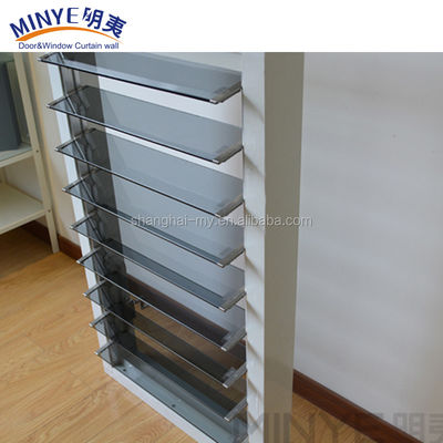 Decoratieve aluminiumlegering orkaanglasluwer blad venster voor veiligheidsmaatregelen