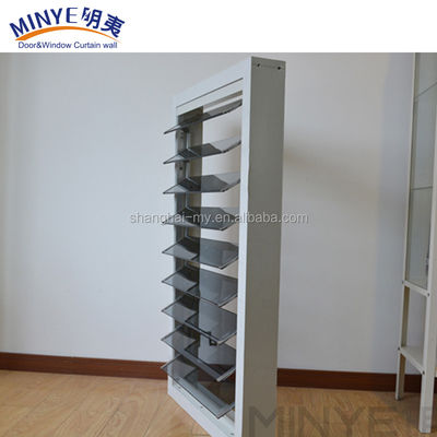 Decoratieve aluminiumlegering orkaanglasluwer blad venster voor veiligheidsmaatregelen